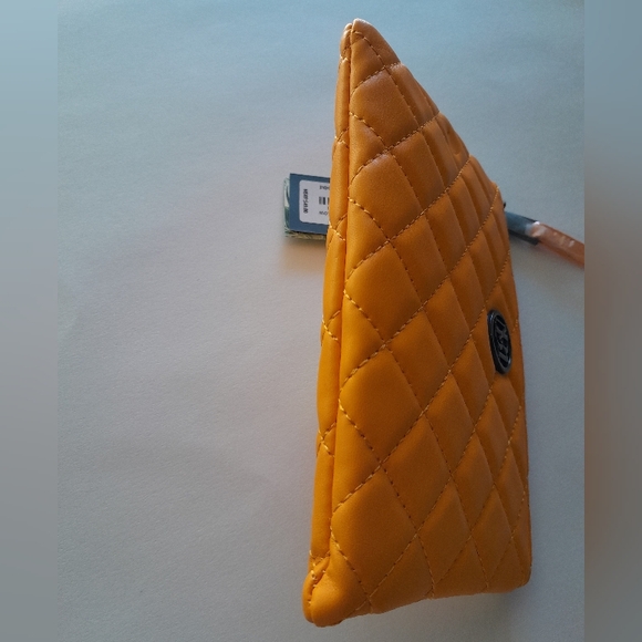 Badgley Mischka Diamond Quilting Wristlet Clutch / Yellow - Picture 8 of 13